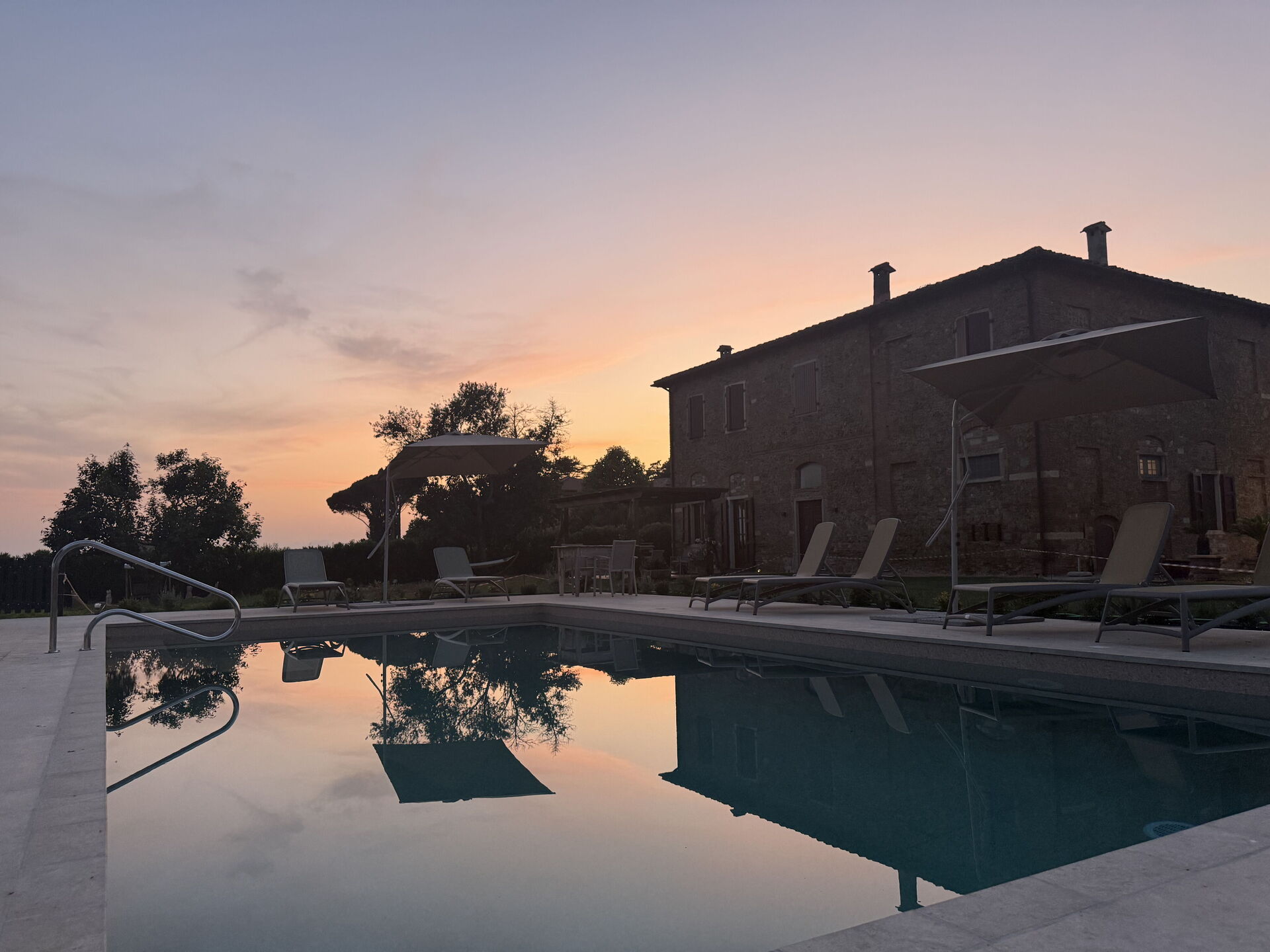Villa at dusk