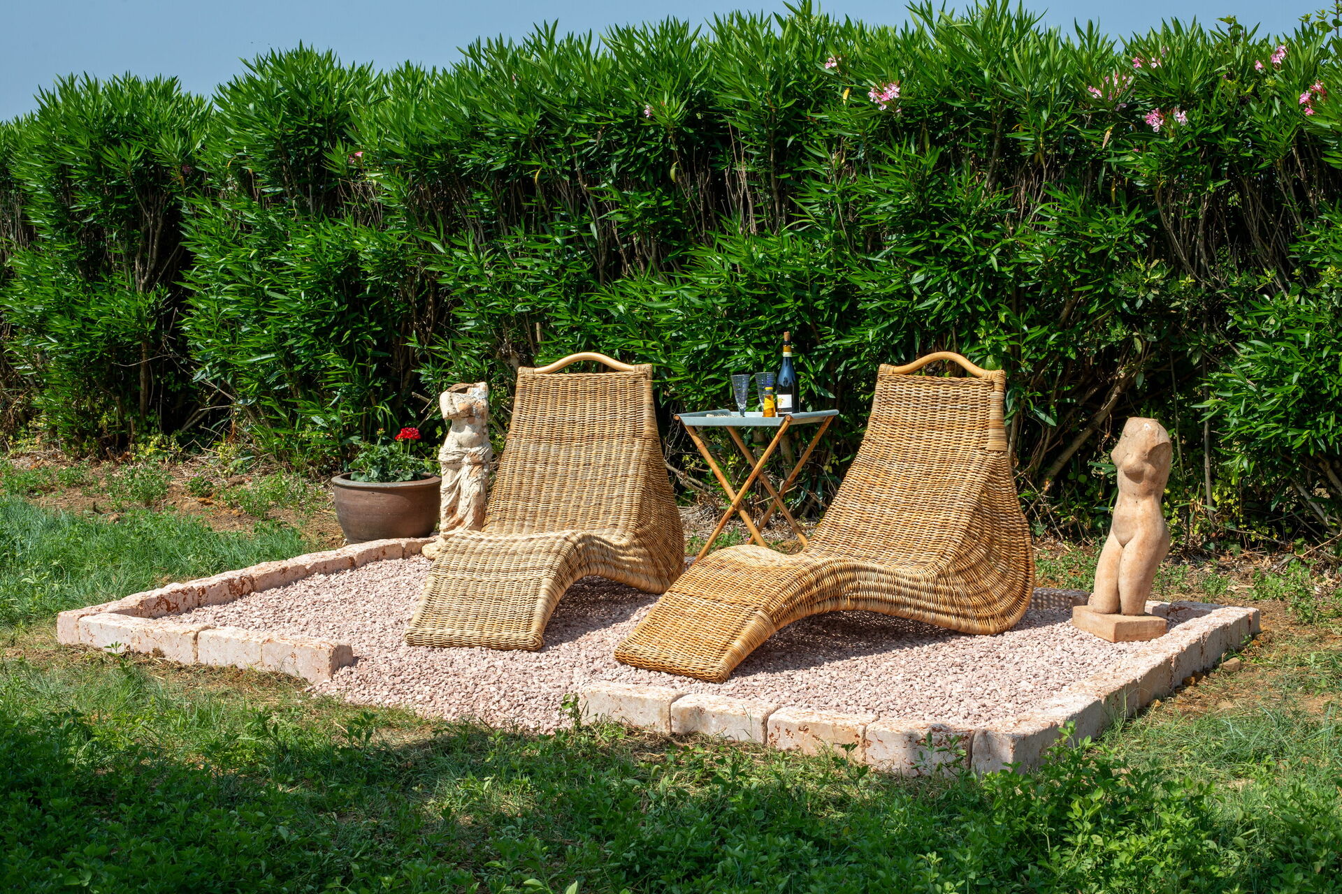 Garden lounge area