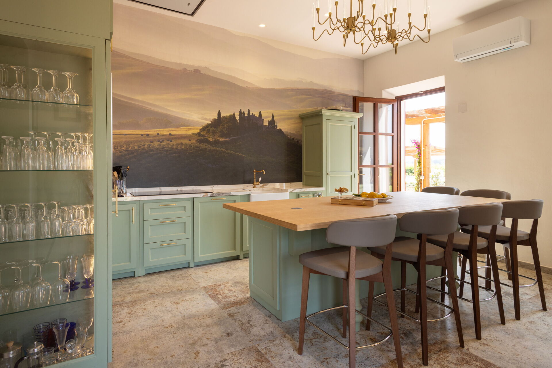 The villa kitchen
